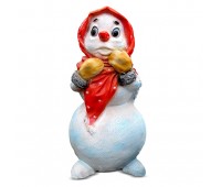 Новогодняя скульптура Снеговик девочка