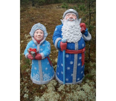 Новогодняя скульптура "Дед Мороз и Снегурочка" FS-021