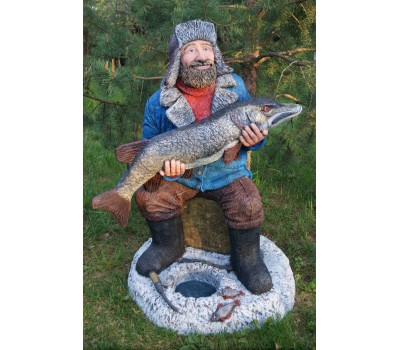 Садовая фигура "Рыбак и щука" FS-138